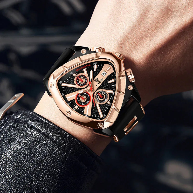 Polygon Men's Waterproof Luminous Calendar Watch