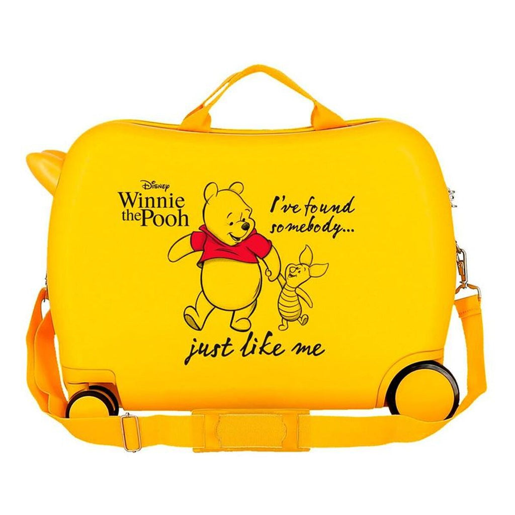 Resväska Winnie The Pooh för barn, med hjul, gul