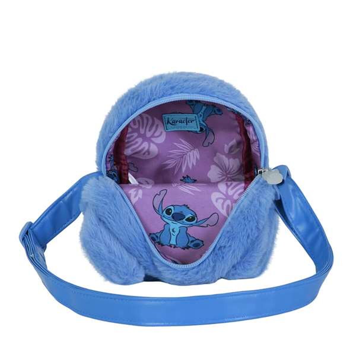 Axelväska Stitch för barn, blå, justerbar rem