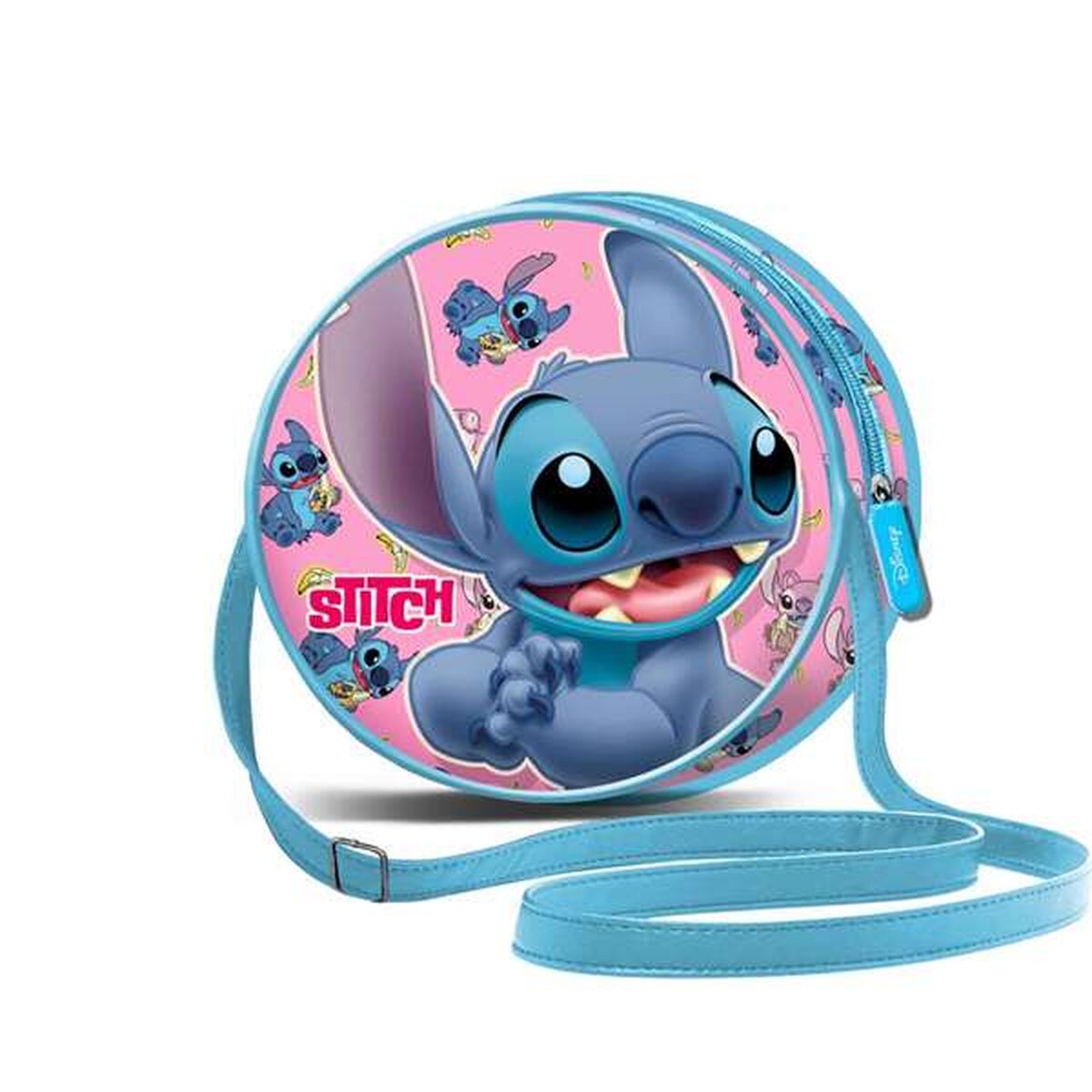 Axelväska Stitch för barn, blå, med blixtlåsstängning
