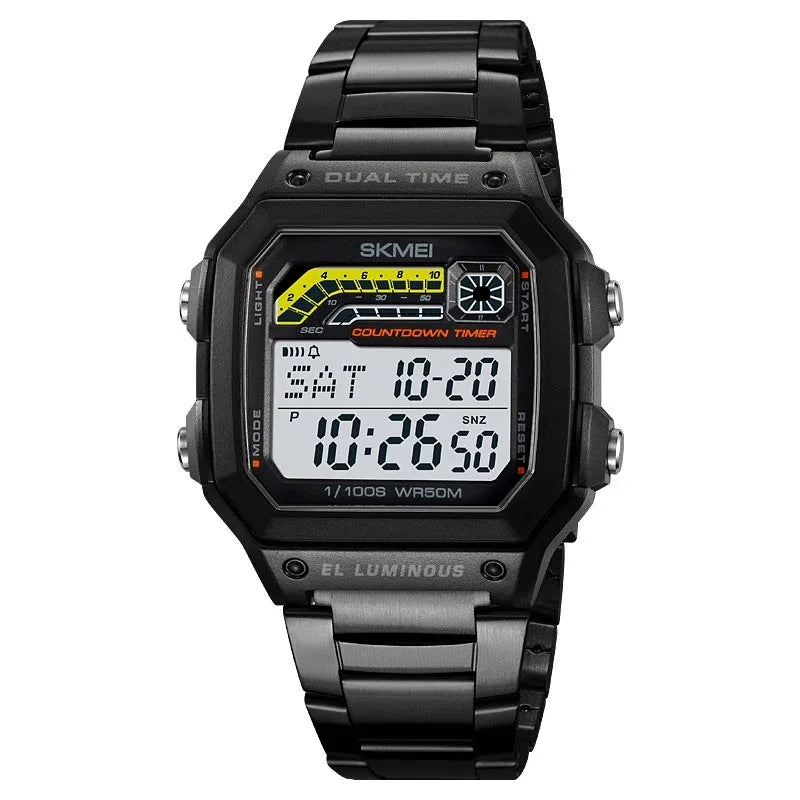 Men's Electronic Luminous Waterproof Multifunctional Digital Watch