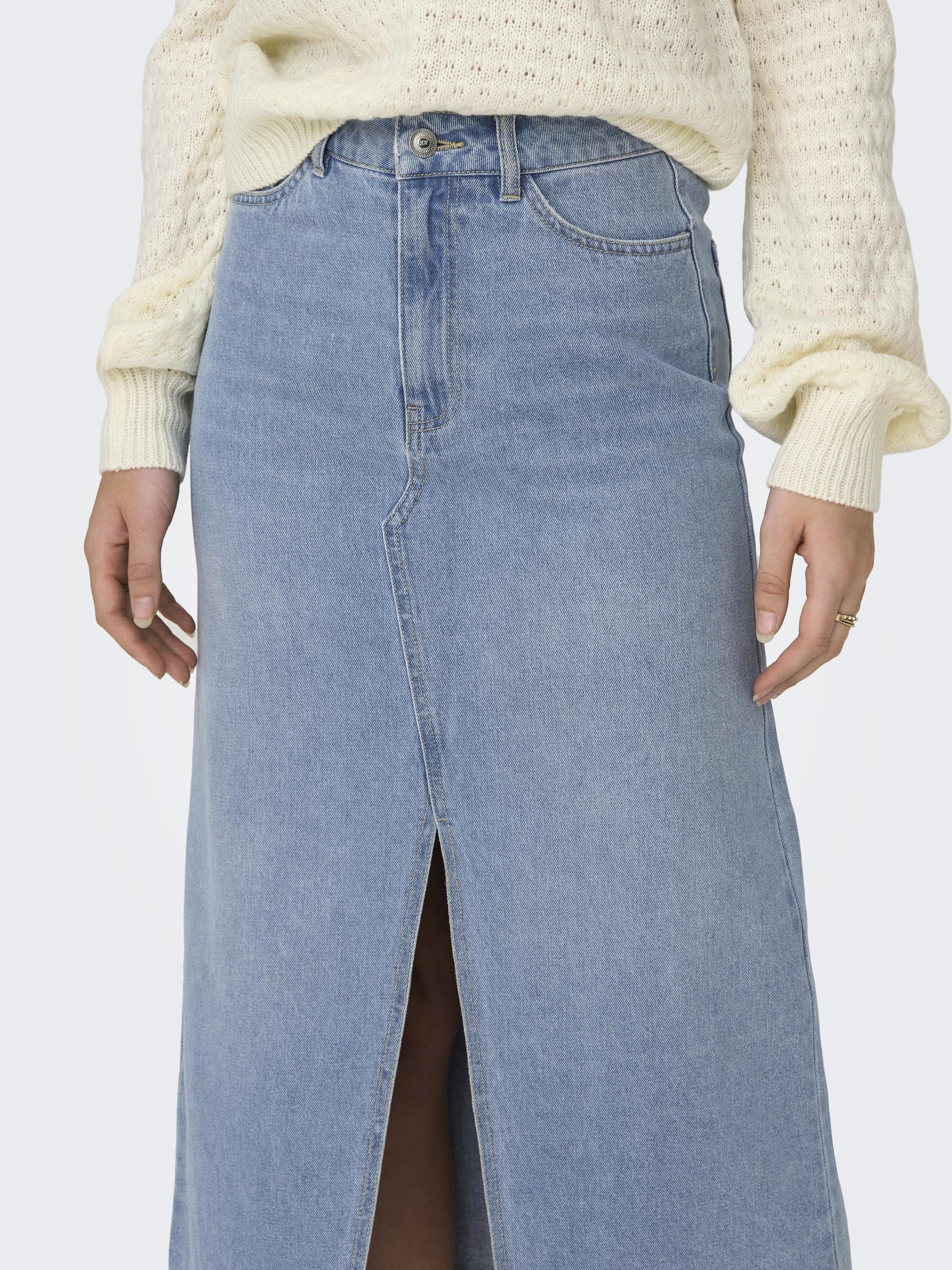BELLA HW LONG SKIRT DNM