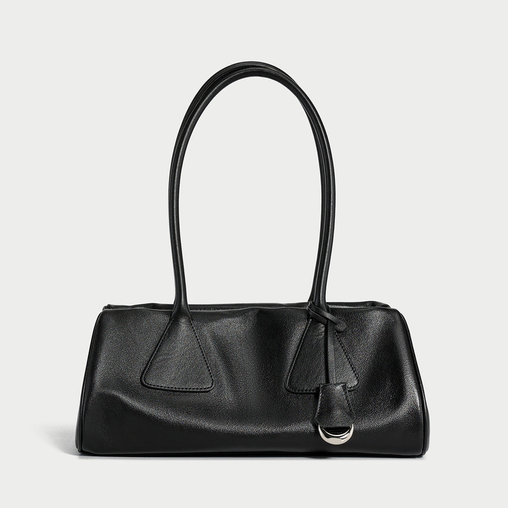 Classic Baguette Leather Shoulder Bag