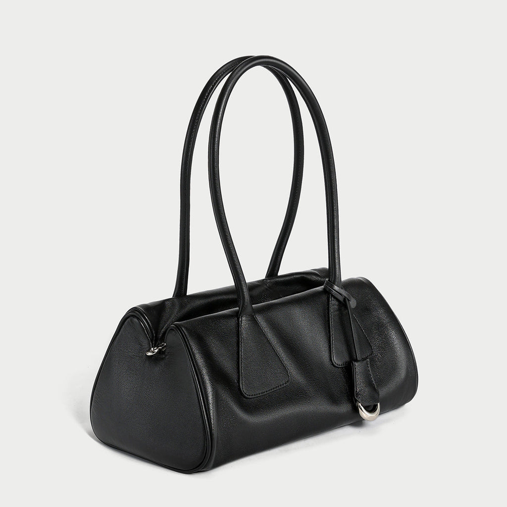 Classic Baguette Leather Shoulder Bag