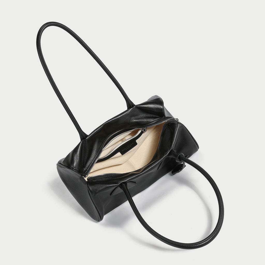 Classic Baguette Leather Shoulder Bag