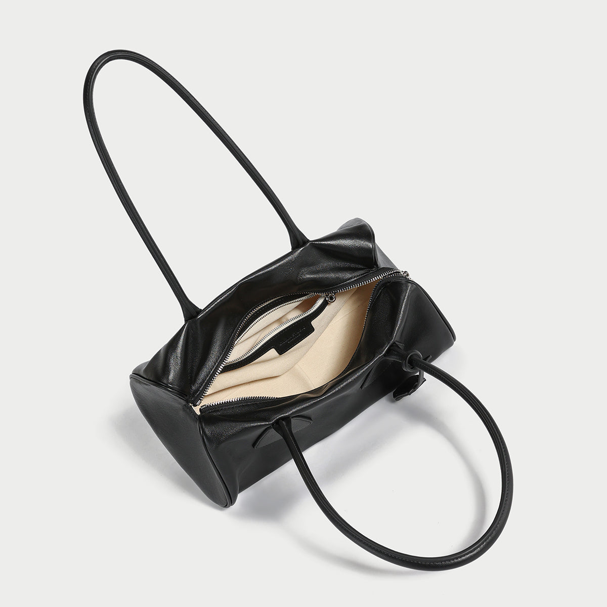 Classic Baguette Leather Shoulder Bag