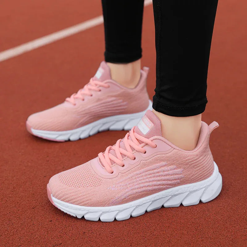 Men's And Women's Flying Woven Breathable Unisex Running Shoes Couple's Casual Sneakers