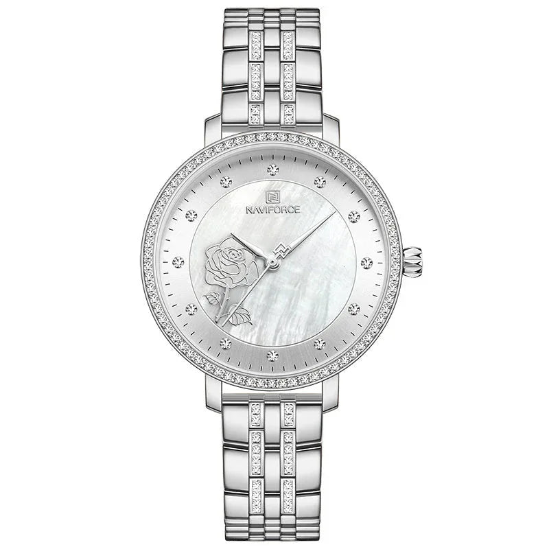 Elegant Ladies Simple Business Stainless Steel Watch For Women