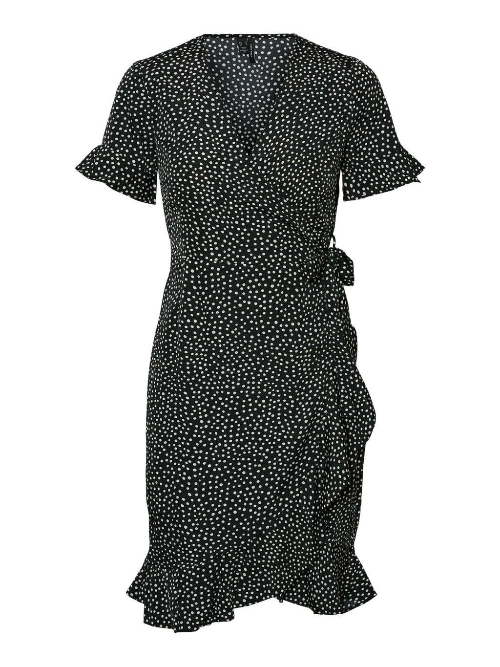HENNA 2/4 WRAP FRILL DRESS