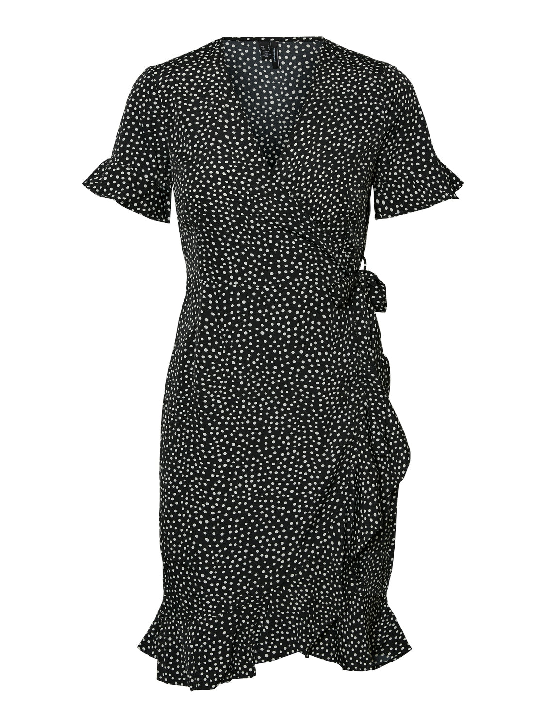 HENNA 2/4 WRAP FRILL DRESS