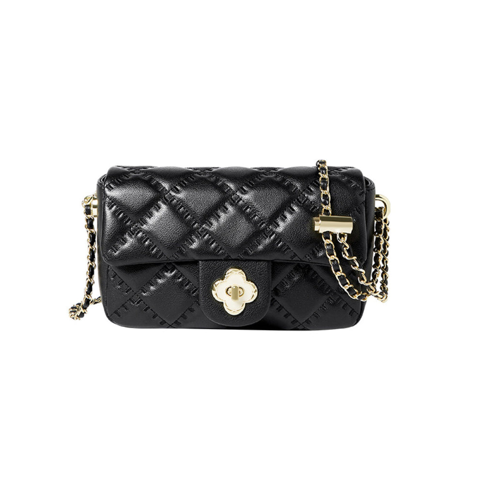 Karina Black Quilted Shoulder Bag