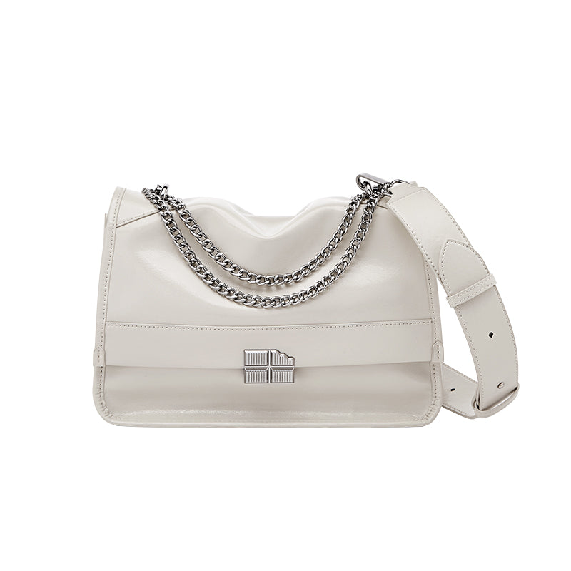 Large-Capacity Calf Leather Work Commute Bag
