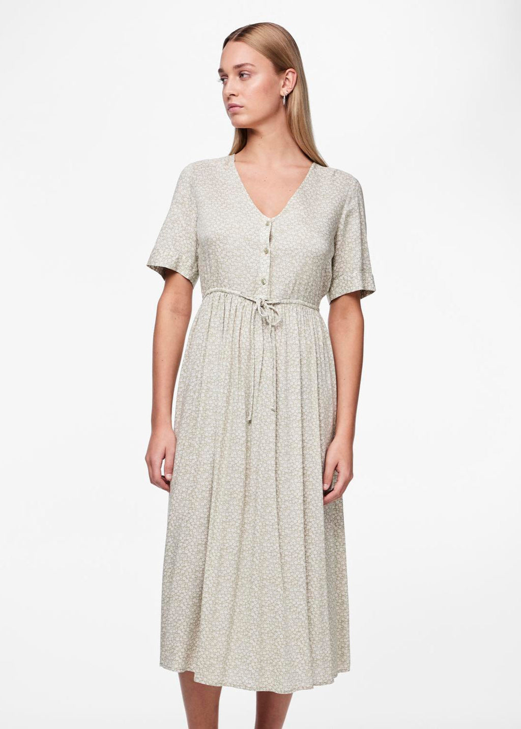 TALA SS STRING TIE MIDI DRESS