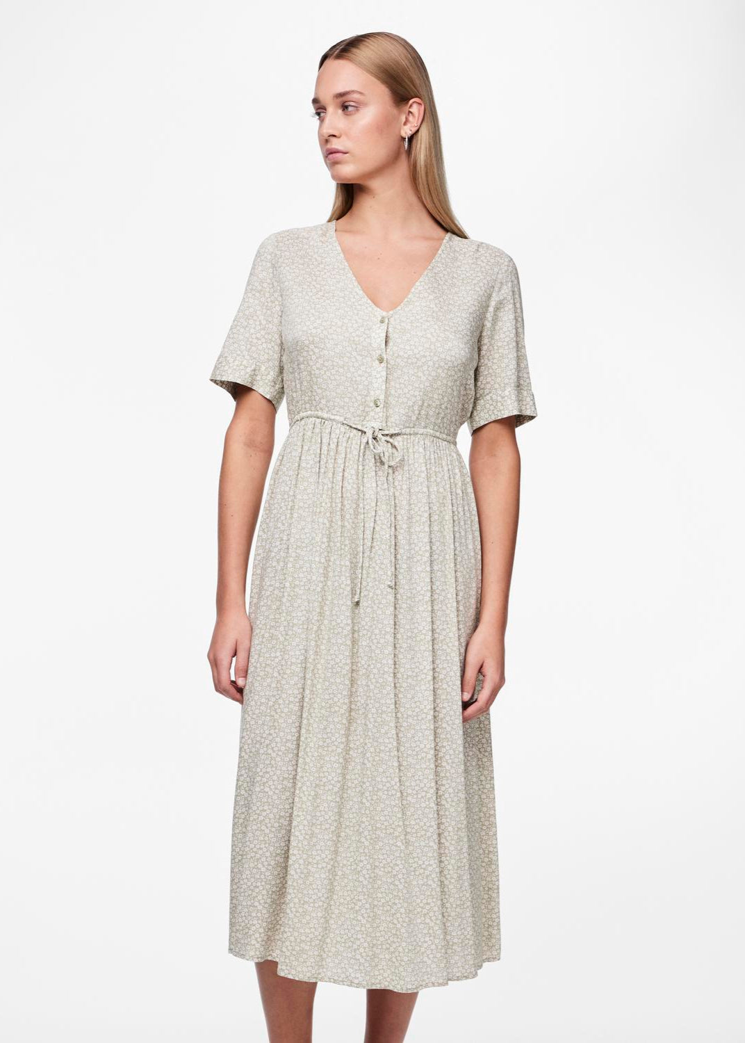 TALA SS STRING TIE MIDI DRESS